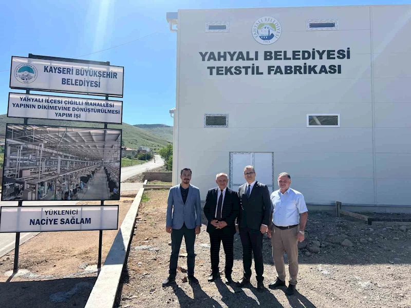 Kayseri Büyükşehir; Yahyalı’da 6 milyon TL’lik tekstil atölyesi yatırımına başladı
