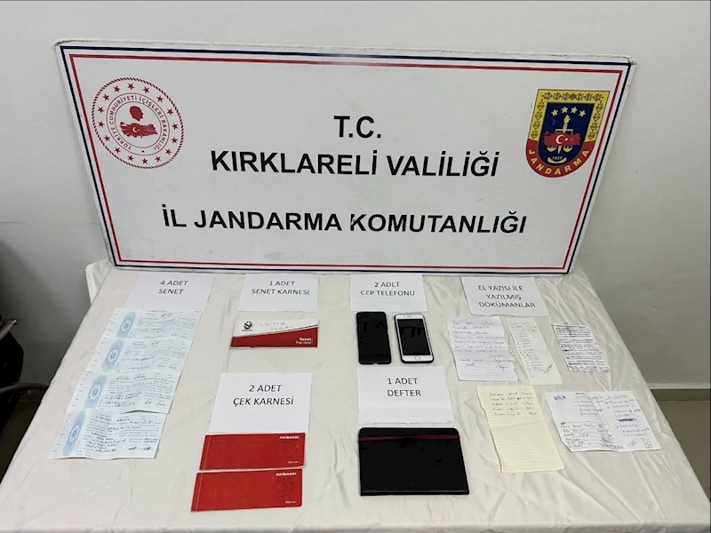 Kırklareli’nde tefecilik operasyonu: 1 gözaltı
