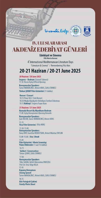 4. Uluslararası Akdeniz Edebiyat Günleri Bodrum’da yapılacak
