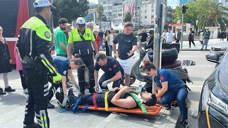 SUV tipi araç ile motosiklet çarpıştı: 1 yaralı
