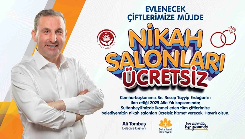 Sultanbeyli Belediyesi Nikah Salonları artık ücretsiz
