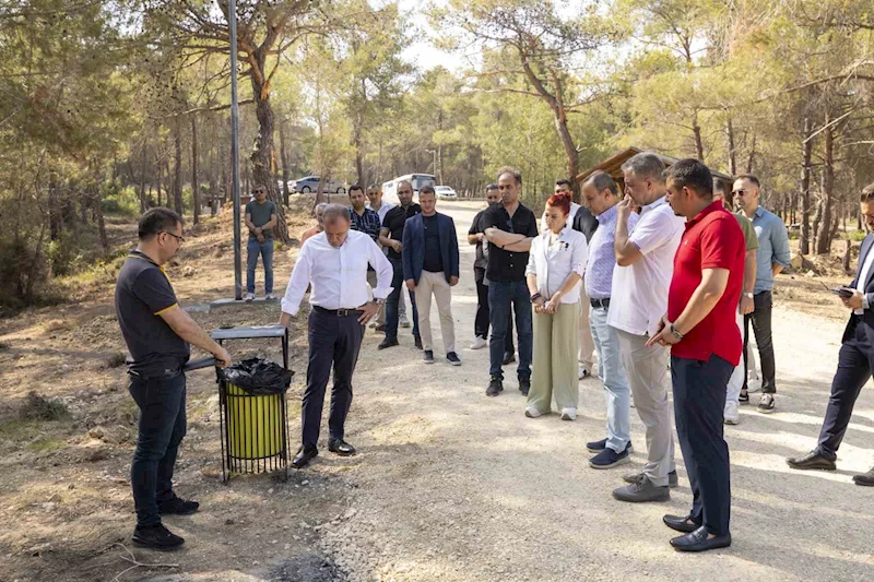 Seçer, Emirler Orman Parkı Piknik Alanında incelemelerde bulundu
