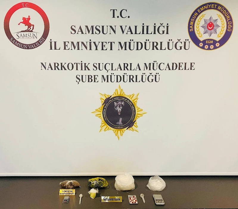 Samsun’da 1 kilo 250 gram metamfetamin ele geçirildi: 2 gözaltı
