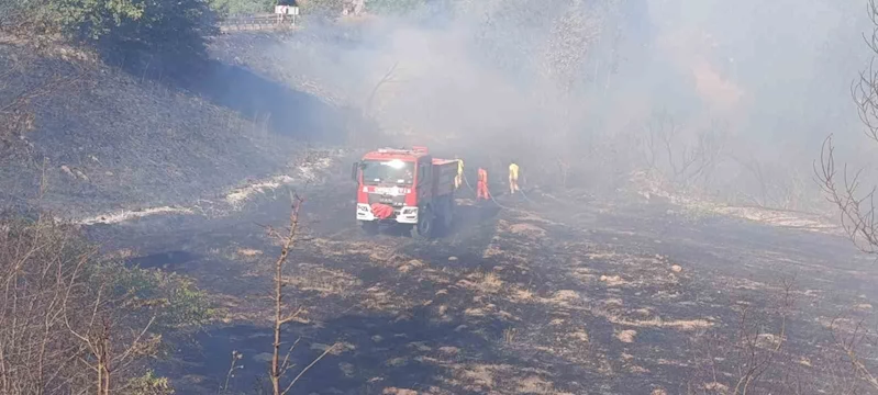 Çan’da tarım arazisinde yangın çıktı
