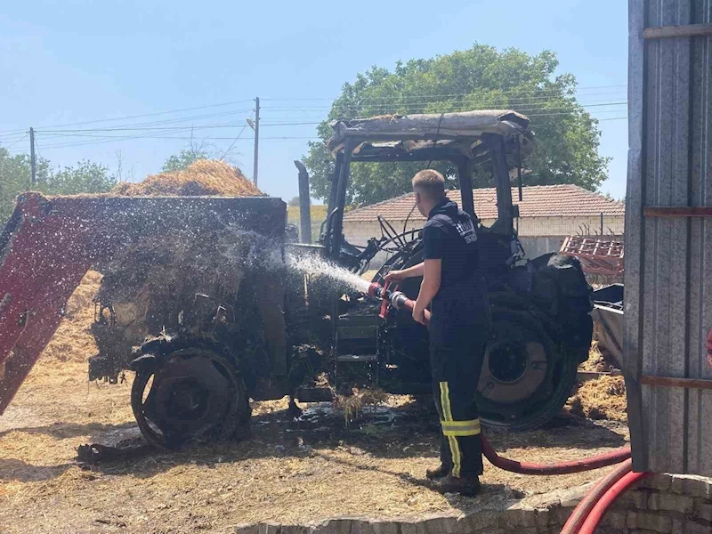 Muratlı’da traktör yangını: 1 yaralı
