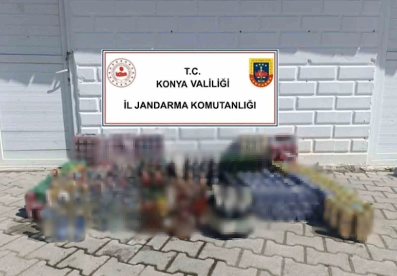 Konya’da jandarmadan izinsiz alkollü içecek satışına darbe
