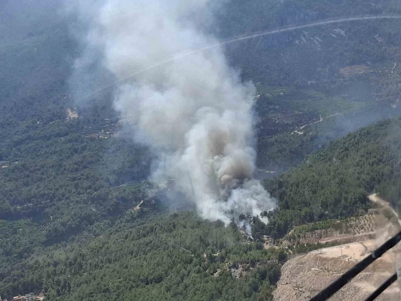 Finike’de orman yangını
