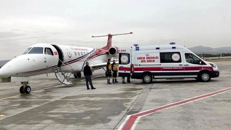 Ambulans uçak 7 yaşındaki çocuk için havalandı
