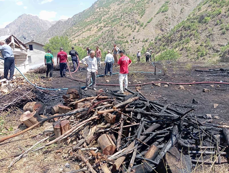 Çimenli köyündeki yangın büyümeden söndürüldü
