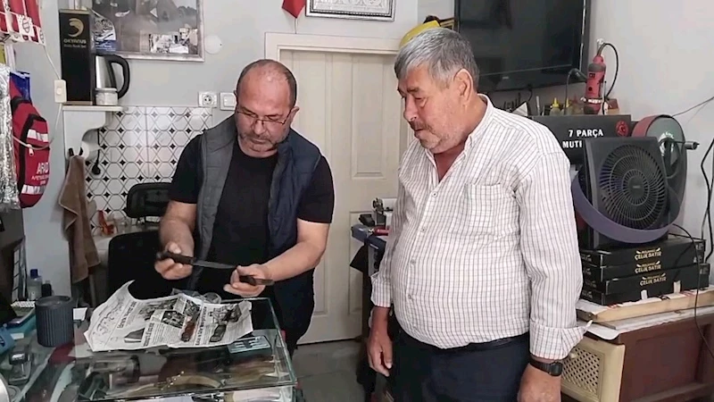 Bıçak bileyicilerin bayram yoğunluğu
