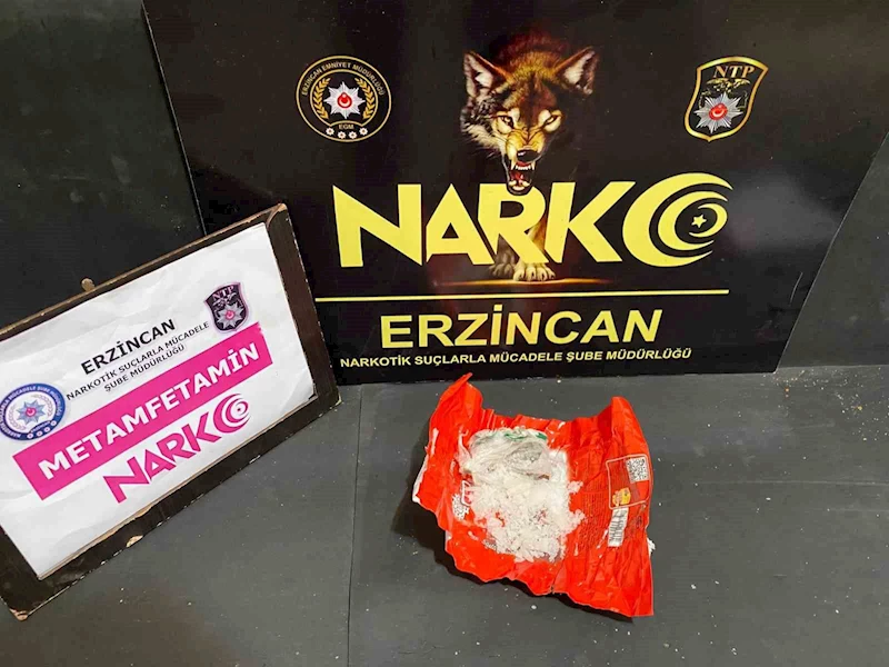 Erzincan’da bir miktar metamfetamin ele geçirildi
