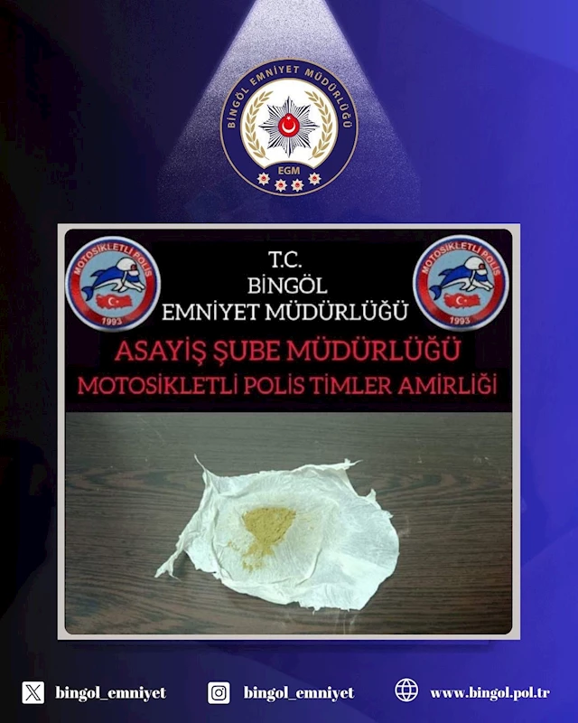 Bingöl’de uyuşturucu operasyonu
