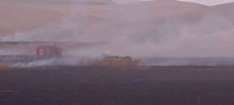 Siirt’te buğday tarlasına yıldırım düştü
