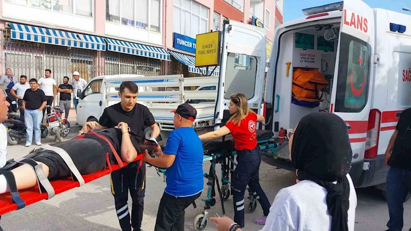 Devrilen motosikletin sürücüsü yaralandı
