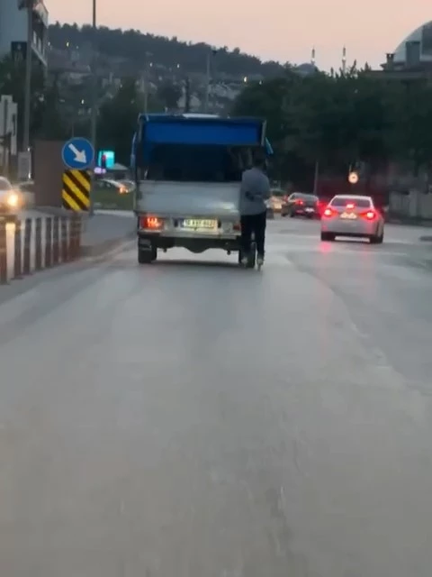 Tehlikeli yolculuk kamerada
