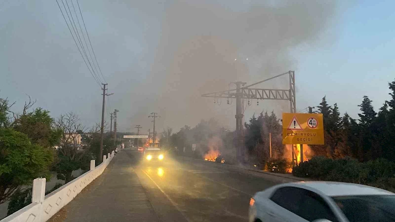 Tekirdağ’da korkutan yangın
