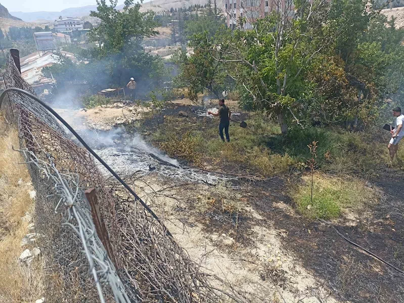 Malatya’da bahçe yangını
