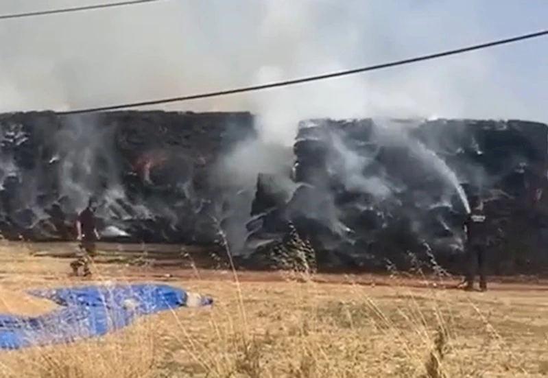 Tekirdağ’da bin 500 saman balyası kül oldu

