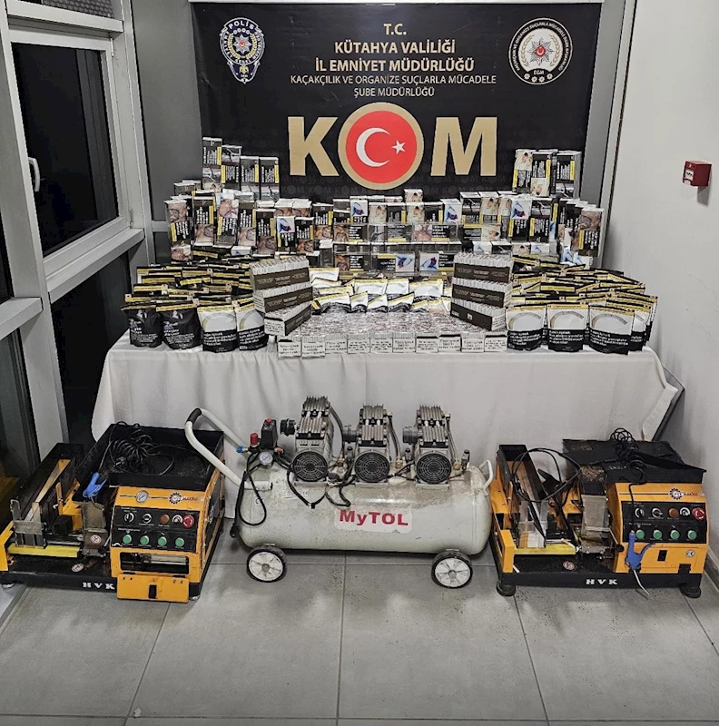 Kütahya’da kaçak sigara ve tütün operasyonu
