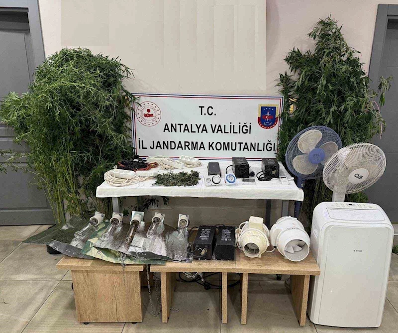 Evini uyuşturucu serasına çevirdi, kaçamadı
