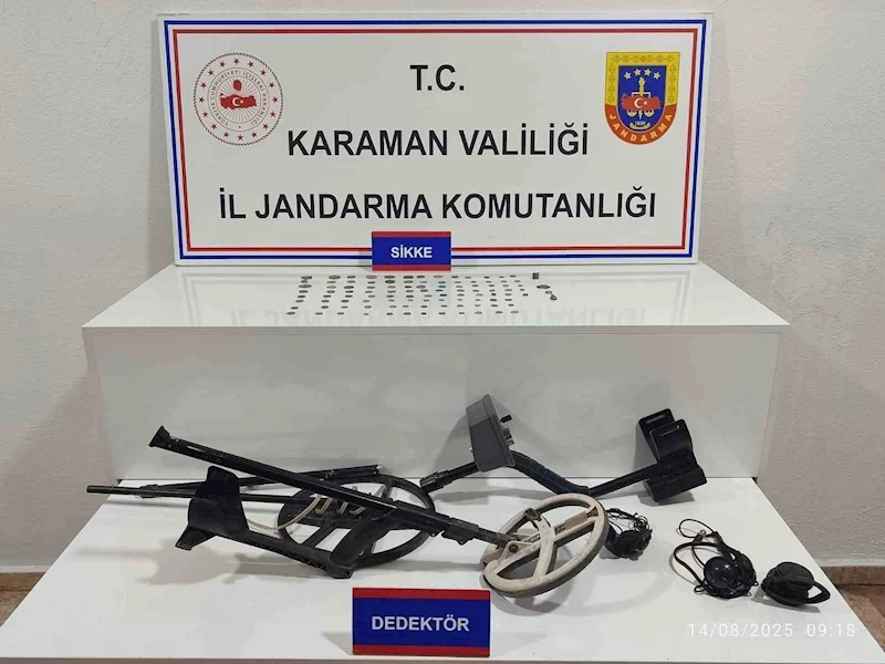 Karaman’da uyuşturucu ile tarihi eserler ele geçirildi
