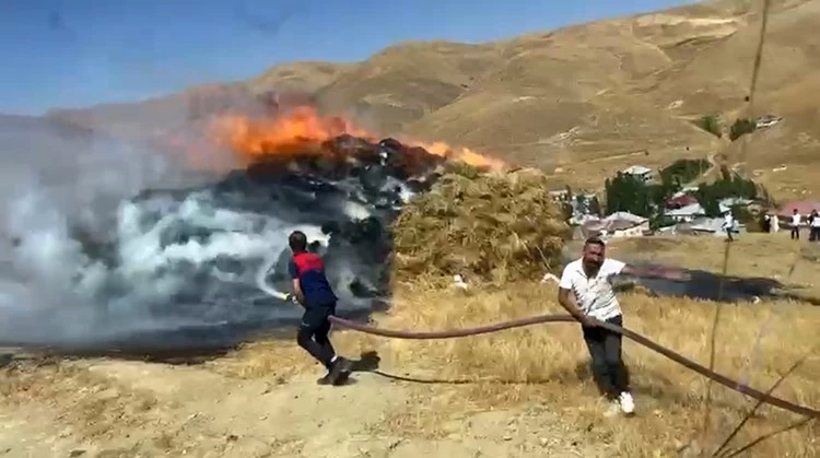 Yüksekova’da anız yangını: 