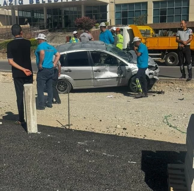 Elazığ otomobil takla attı: 1 yaralı
