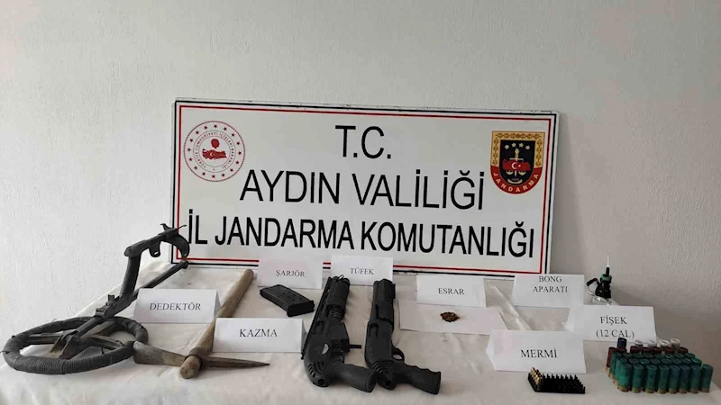 Köşk’teki işletmenin ek binasında uyuşturucu ve av tüfekleri ele geçirildi
