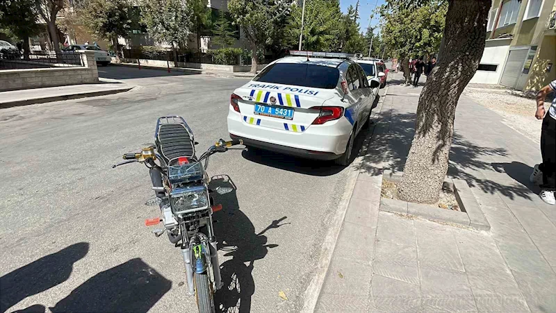 Karaman’da motosikletten düşen çocuk yaralandı
