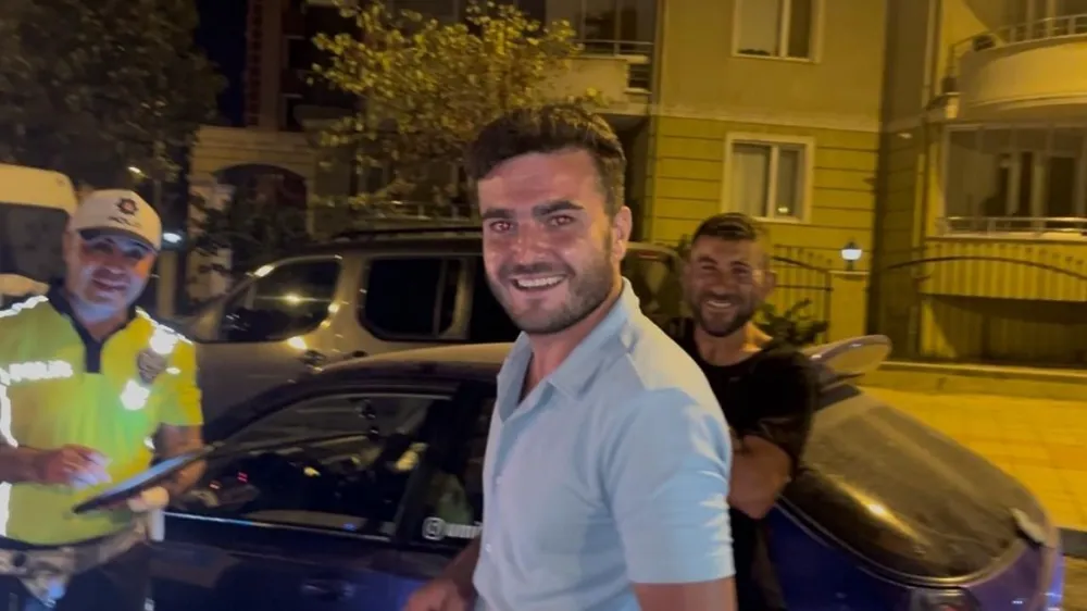Alkollü sürücü kovalamaca sonucu kendisini yakalayan polisi tebrik etti