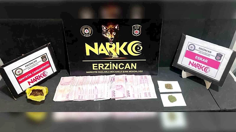 Erzincan’da uyuşturucu operasyonunda 1 zanlı tutuklandı

