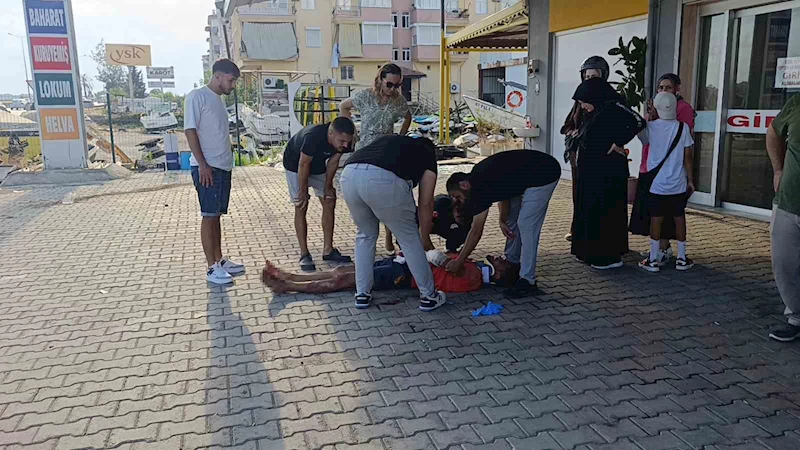Motosiklet, sürücü ve kaskı metrelerce savruldu: O anlar kamerada
