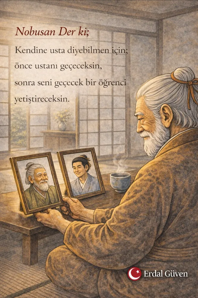 Kendine usta diyebilmen için; önce ustanı geçeceksin, sonra seni geçecek bir öğrenci yetiştireceksin
